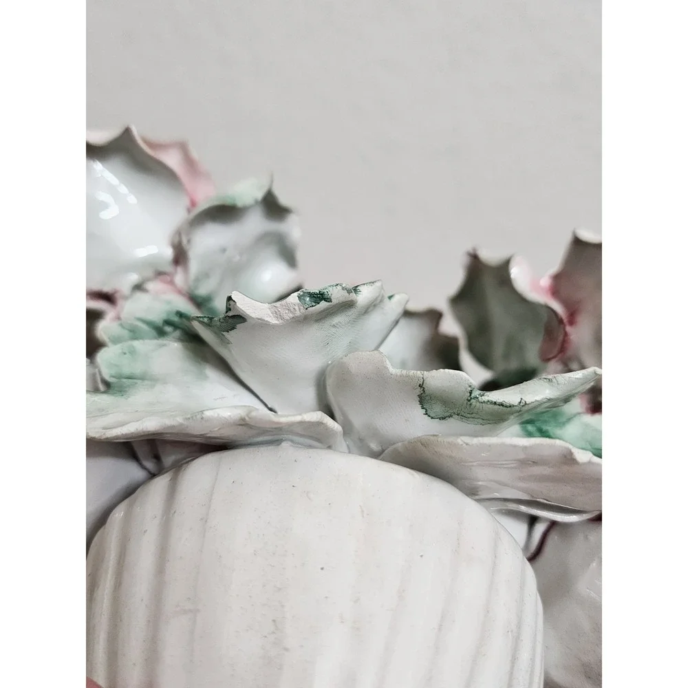 Capodimonte Roses Centerpiece Made in Italy Porcelain‎ 8